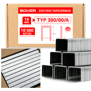 Zszywki tapicerskie do zszywacza Typ 380/80/115, A-16 - dł. 16 mm 10 500 szt.