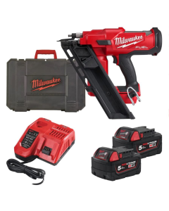 Gwoździarka akumulatorowa Milwaukee M18 FFN-0C 18V Walizka, Akumulator 2x5.0 Ah, Ładowarka