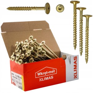 Wkręty ciesielskie do drewna TORX talerzowe - 8x60, op. 50szt. klimas