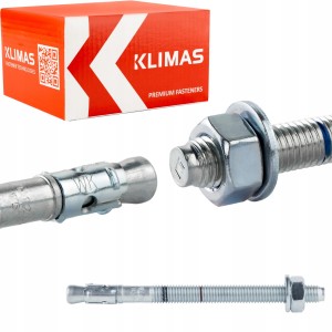 Kotwy do betonu stalowe M10 mechaniczne Klimas LE-ZN -  10 x 135 mm 25 szt.